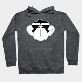 Monkey serious citizen sunglasses BW Hoodie